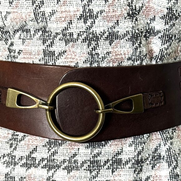 Tommy Bahama Accessories - Tommy Bahamas Belt Women's Brown Fashion Dress Leather Elastic Metal Buckle Size